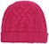 Off-White Knit Beanie Fuchsia