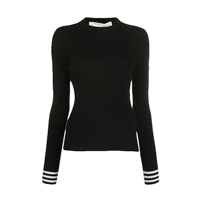 Off-White Knit Longsleeve T-Shirt Black/White