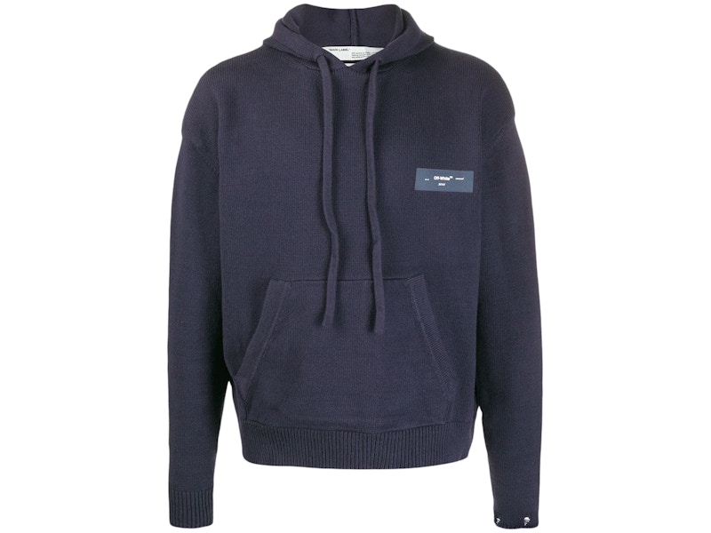 Off-White Knitted Arrows Hoodie Pale Blue