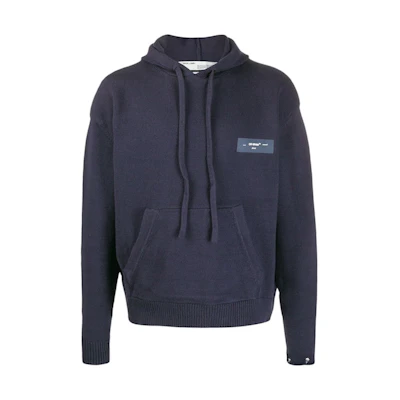 Off-White Knitted Arrows Hoodie Pale Blue