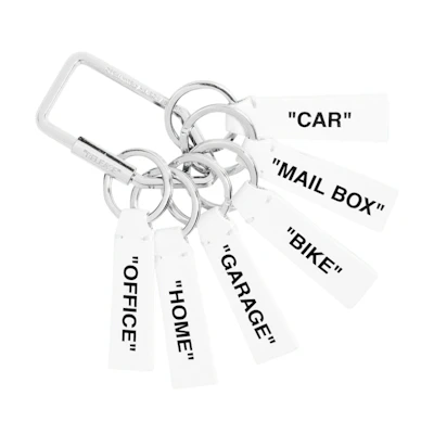 Off-White Label Keyring White