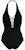 Off-White Lace-Up One Piece Swimsuit Black/White