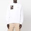 Shop OFF-WHITE Large Graphic Print Crewneck Sweatshirt White Loose Fit OMBA057C99FLE0110110
