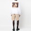 Purchase OFF-WHITE Large Graphic Print Crewneck Sweatshirt White Loose Fit OMBA057C99FLE0110110