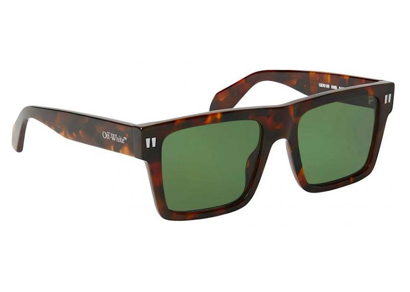 OFF-WHITE Lawton Sunglasses Havana/Green (OERI109S24PLA0016055)