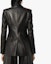 Shop Off-White Leather Fitted Blazer Jacket Black