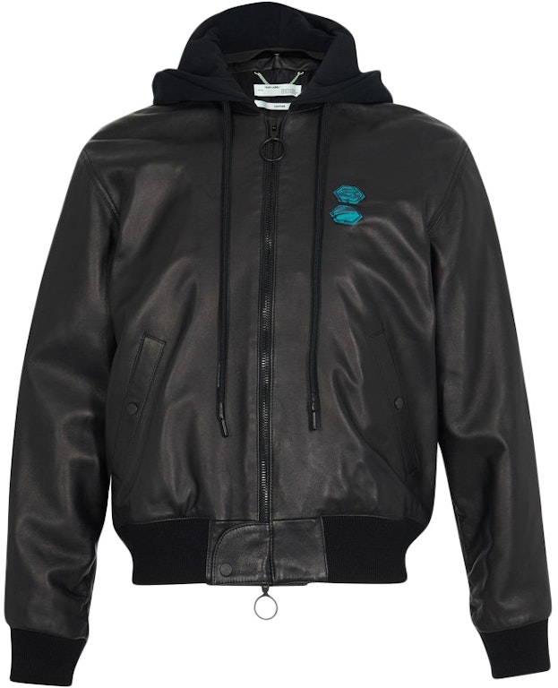 off-white-leather-hooded-bomber-jacket-black