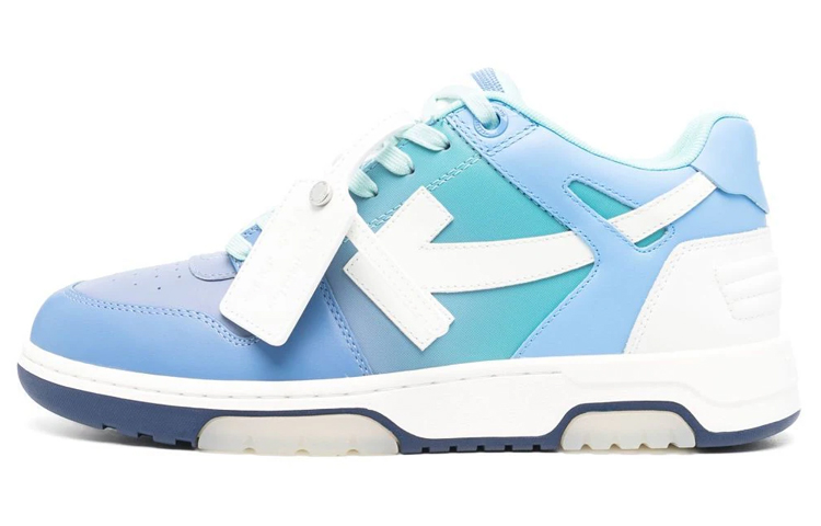 Off-White Leather Low Top Sneakers 'Blue Gradient'