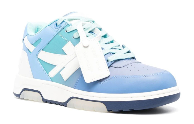 Off-White Leather Low Top Sneakers 'Blue Gradient' 圖 2