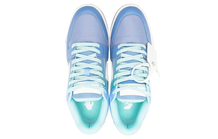 Off-White Leather Low Top Sneakers 'Blue Gradient' 圖 3