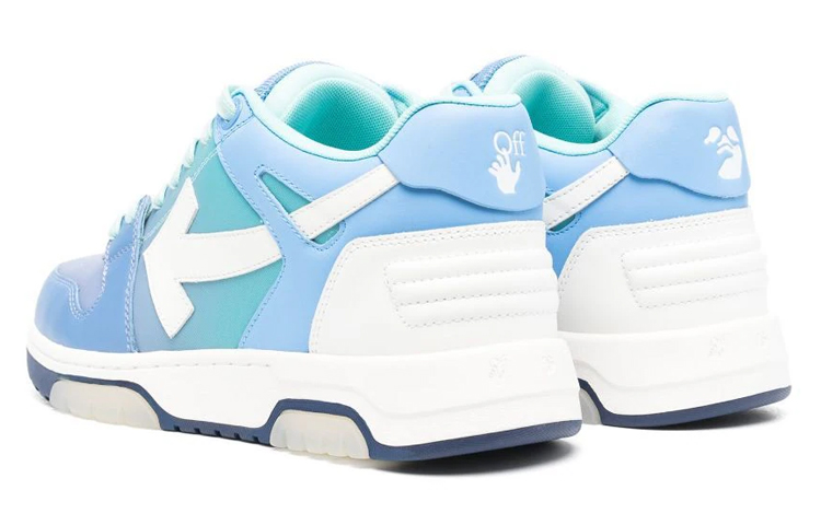 Off-White Leather Low Top Sneakers 'Blue Gradient' 圖 4