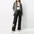 Off-White Leather Meteor Holes Formal Pants Black