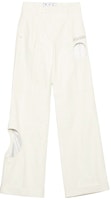 Off-White Leather Meteor Holes Formal Pants White Off-White Leather Meteor Holes Formal Pants White