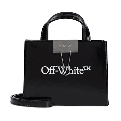 Off-White Leather Tote Box Bag Black