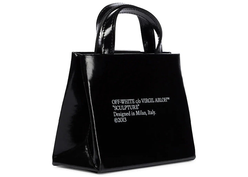 Order Beg Tangan Kulit Off-White Hitam