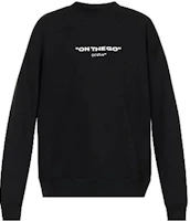 Off-White Letter Print Crewneck Long Sleeve Knit Sweater Black OMBA054F23FLE0031001S Off-White Letter Print Crewneck Long Sleeve Knit Sweater Black OMBA054F23FLE0031001S