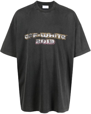 OFF-WHITE Letter Print Crewneck Loose Fit T-Shirt Dark Grey Tee OMAA161F23JER0121084 Buy OFF-WHITE Letter Print Crewneck Loose Fit T-Shirt Dark Grey Tee OMAA161F23JER0121084