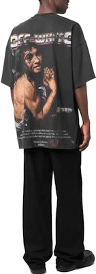 OFF-WHITE Letter Print Crewneck Loose Fit T-Shirt Dark Grey Tee OMAA161F23JER0121084 Lookbook OFF-WHITE Letter Print Crewneck Loose Fit T-Shirt Dark Grey Tee OMAA161F23JER0121084