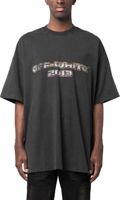 OFF-WHITE Letter Print Crewneck Loose Fit T-Shirt Dark Grey Tee OMAA161F23JER0121084 Shop OFF-WHITE Letter Print Crewneck Loose Fit T-Shirt Dark Grey Tee OMAA161F23JER0121084