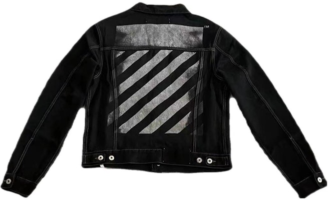 オフホワイト レタープリント デニムジャケット レギュラーフィット メンズ ブラック OMYE079C99DEN0044001PD Lookbook オフホワイト レタープリント デニムジャケット レギュラーフィット メンズ ブラック OMYE079C99DEN0044001PD