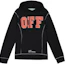 Buy Off-White Letter Print Pullover Hoodie Unisex Black OMBB021F172460441019