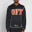 Shop Off-White Letter Print Pullover Hoodie Unisex Black OMBB021F172460441019