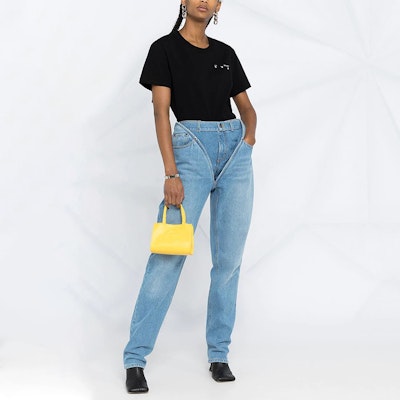 Off-White Liquid Melt Arrows Casual Tee 'Black/Grey' Lookbook Off-White Liquid Melt Arrows Casual Tee 'Black/Grey'