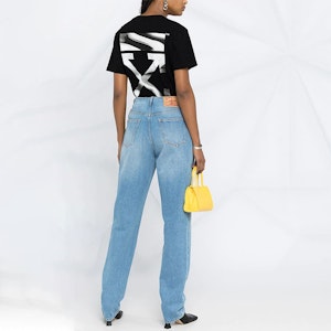 Off-White Liquid Melt Arrows Casual Tee 'Black/Grey' Shop Off-White Liquid Melt Arrows Casual Tee 'Black/Grey'