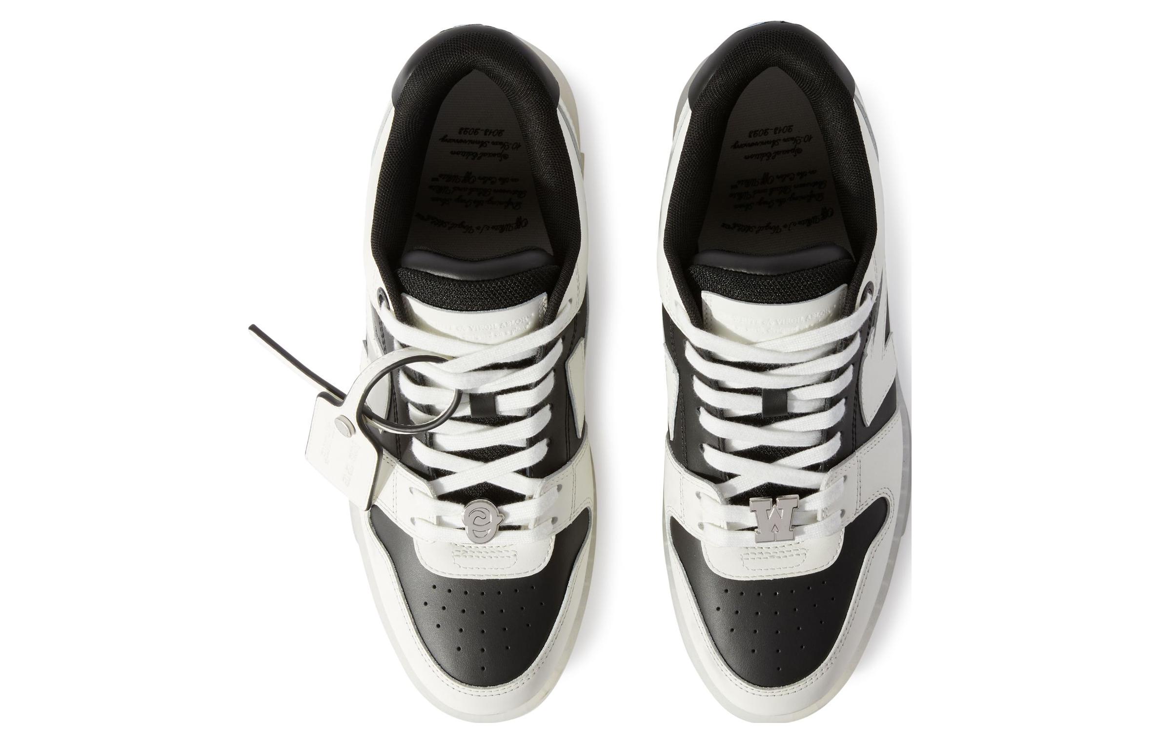 Shop Off-White Logic Out of Office OOO Low Blanco Negro OMIA189G23LEA0091001