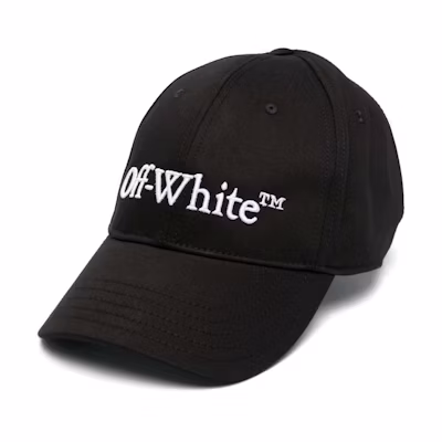 Off-White Logo-Embroidered Baseball Cap Black