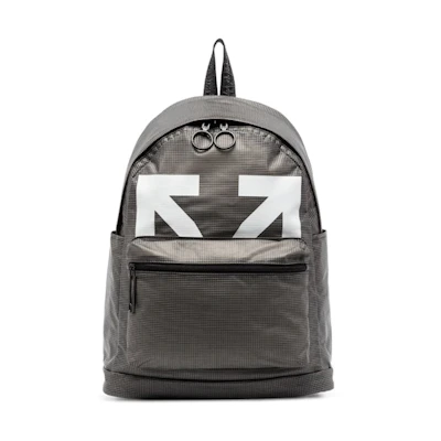 OFF-WHITE Logo-Print Backpack PVC Silver