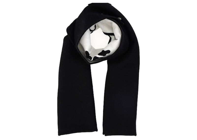 Order Bufanda OFF-WHITE de Lana Tejida con Logo en Negro/Blanco