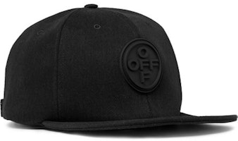 Off-White Logo Appliqued Denim Baseball Hat Black Off-White Logo Appliqued Denim Baseball Hat Black