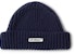 Off-White Logo Appliqued Ribbed Beanie Navy
