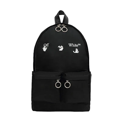 OFF-WHITE Logo Backpack Black/White