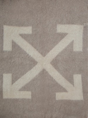 Off-White Logo Blanket Taupe/Beige Buy Off-White Logo Blanket Taupe/Beige