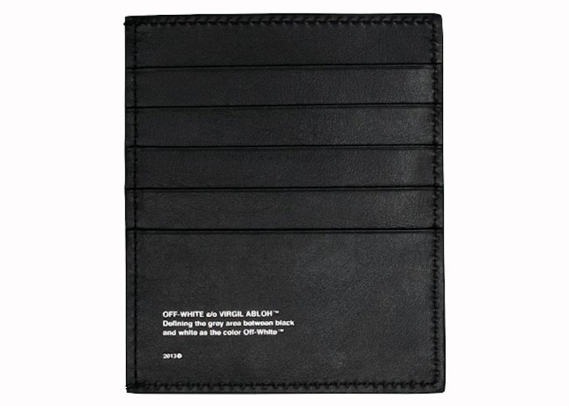 Buy オフホワイト ロゴカードホルダー ブラックホワイト