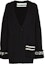 Buy Off-White Logo Cuff Knit Cargigan Sweater Black/White