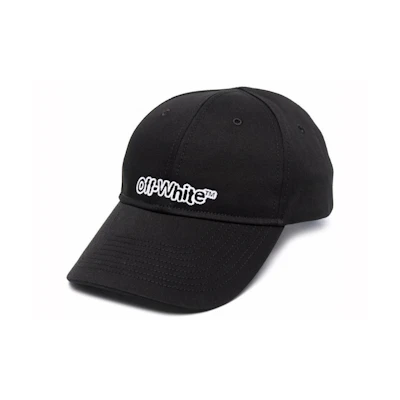 OFF-WHITE Logo Embroidered Baseball Cap Black/White