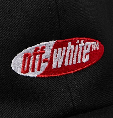 Off-White Logo Embroidered Baseball Hat Black Lookbook Off-White Logo Embroidered Baseball Hat Black