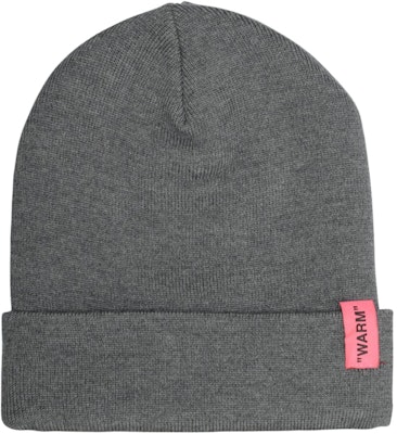 Off-White Logo Embroidered Beanie Medium Grey/Fuchsia Order Off-White Logo Embroidered Beanie Medium Grey/Fuchsia