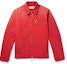Buy Off-White Logo Embroidered Canvas Jacket Red
