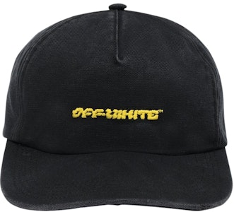 Topi Bordir Logo Off-White Twill Hitam/Kuning Order Topi Bordir Logo Off-White Twill Hitam/Kuning