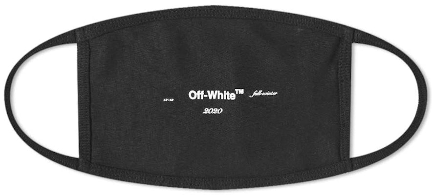 Off-White Logo Face Mask (FW20) Black/White Buy Off-White Logo Face Mask (FW20) Black/White