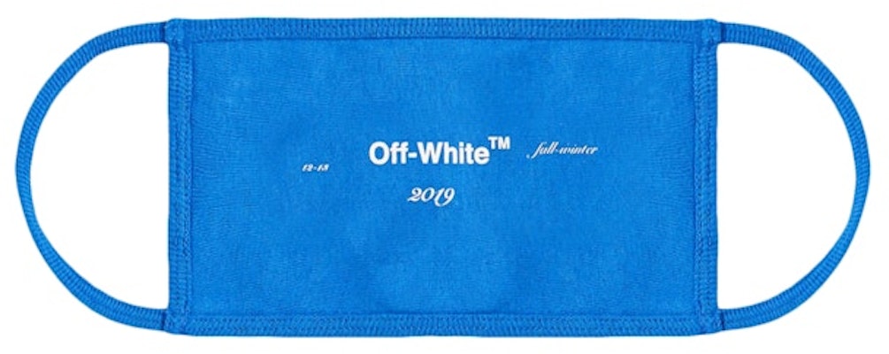 Off-White Logo Face Mask Cobalt Blue/White Buy Off-White Logo Face Mask Cobalt Blue/White
