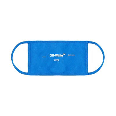 Off-White Logo Face Mask Cobalt Blue/White