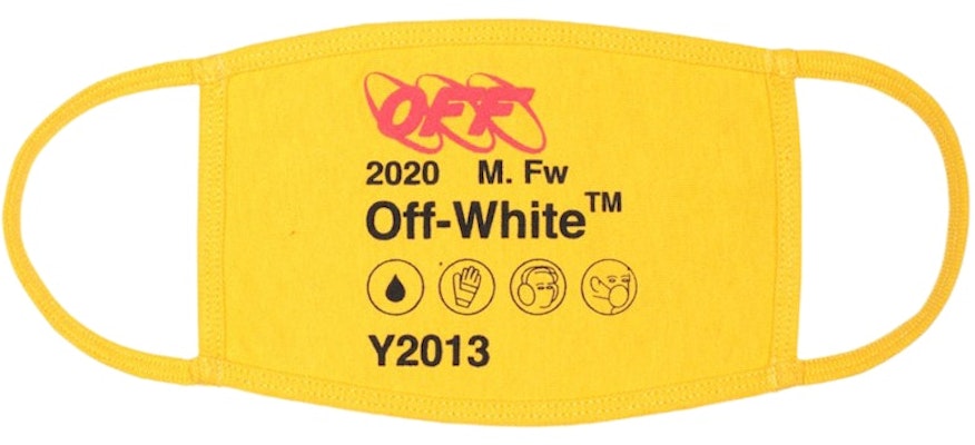 Off-White Logo Face Mask Yellow/Black Buy Off-White Logo Face Mask Yellow/Black