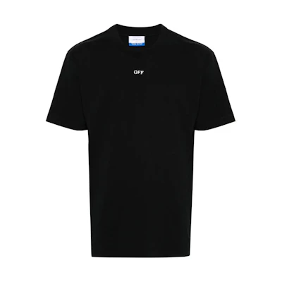 OFF-WHITE Logo Graphic Crewneck Loose Fit T-Shirt Regular Black OMAA027C99JER0171001