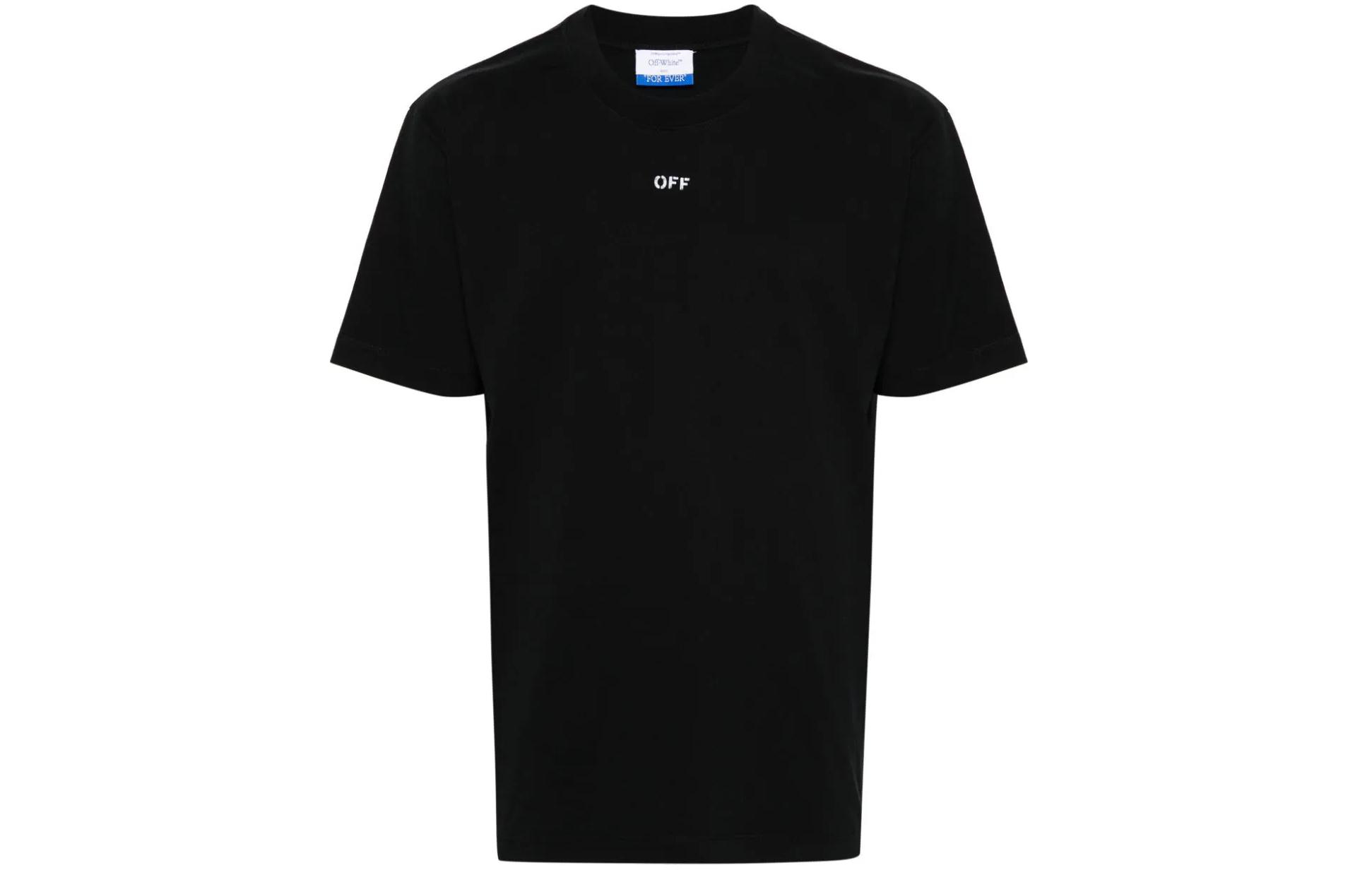 OFF-WHITE Logo Graphic Crewneck Loose Fit T-Shirt  Regular Black OMAA027C99JER0171001 圖 2