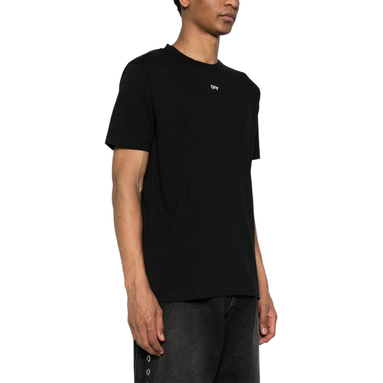 OFF-WHITE Logo Graphic Crewneck Loose Fit T-Shirt  Regular Black OMAA027C99JER0171001 圖 5